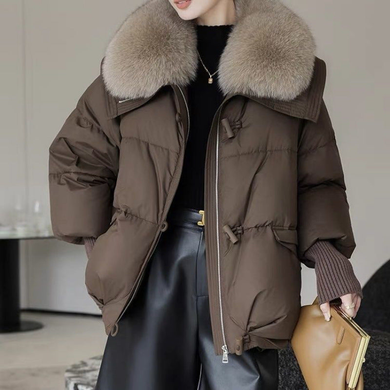 Faux Fur Collar Puffer Jacket