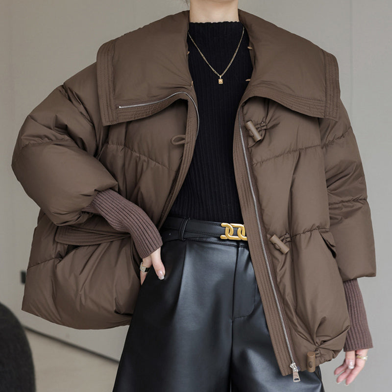 Faux Fur Collar Puffer Jacket