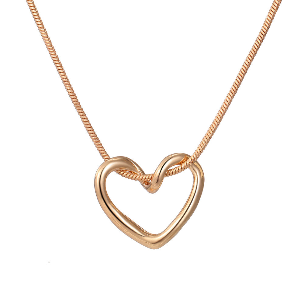 Hollow Heart Pendant Necklace