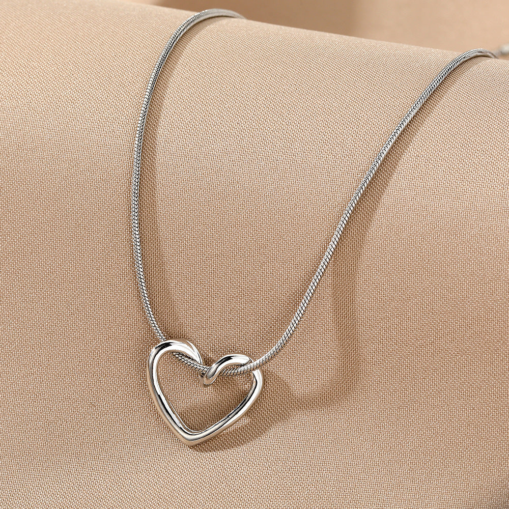 Hollow Heart Pendant Necklace
