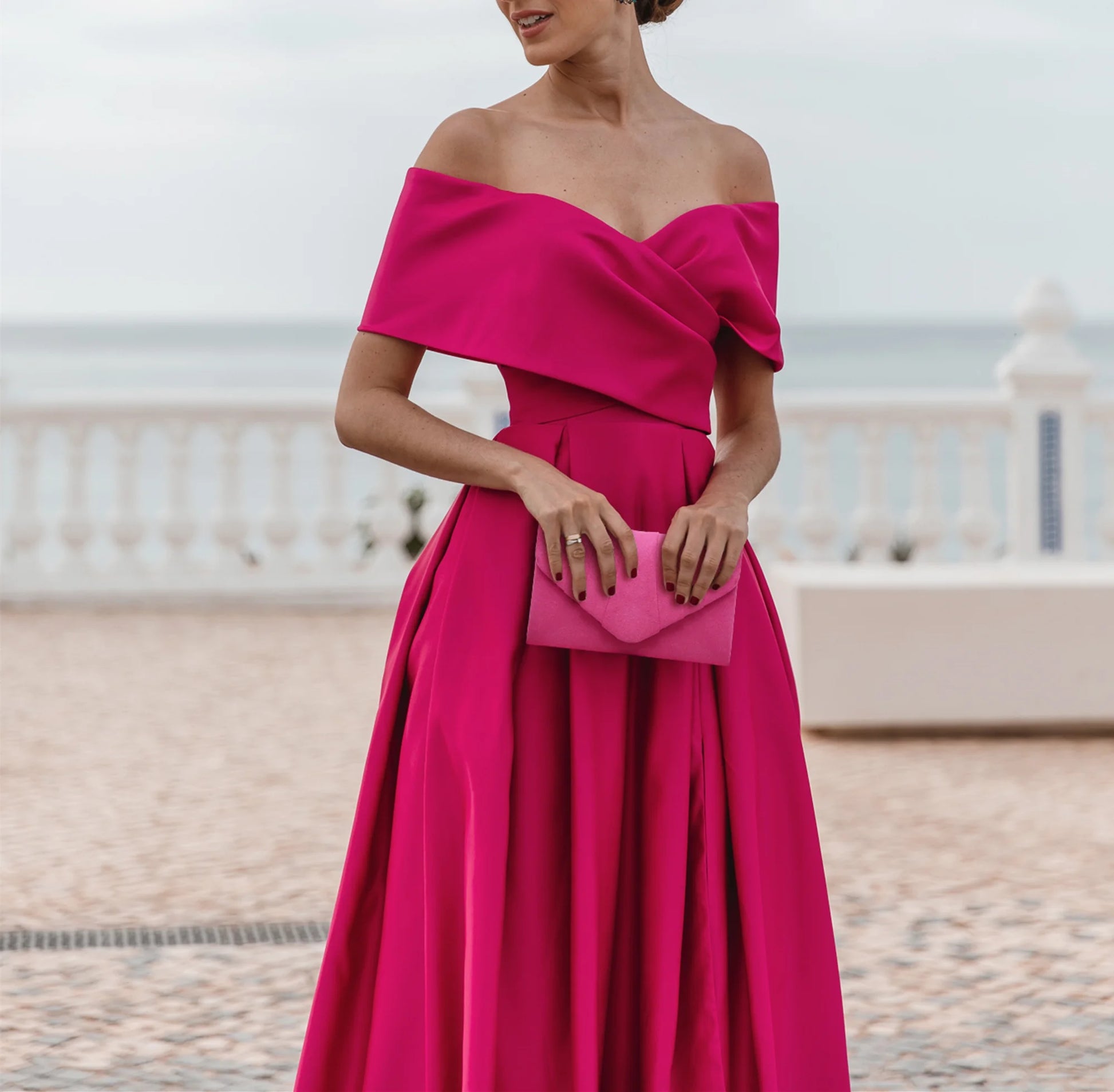 Women's Pleated Evening Clutch Handbag for Weddings and Special Occasions