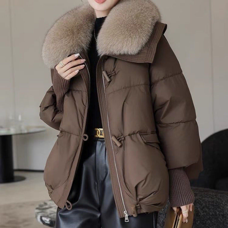 Faux Fur Collar Puffer Jacket