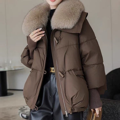 Faux Fur Collar Puffer Jacket
