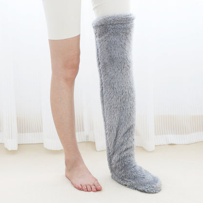 Fuzzy Over-the-Knee Lounge Socks
