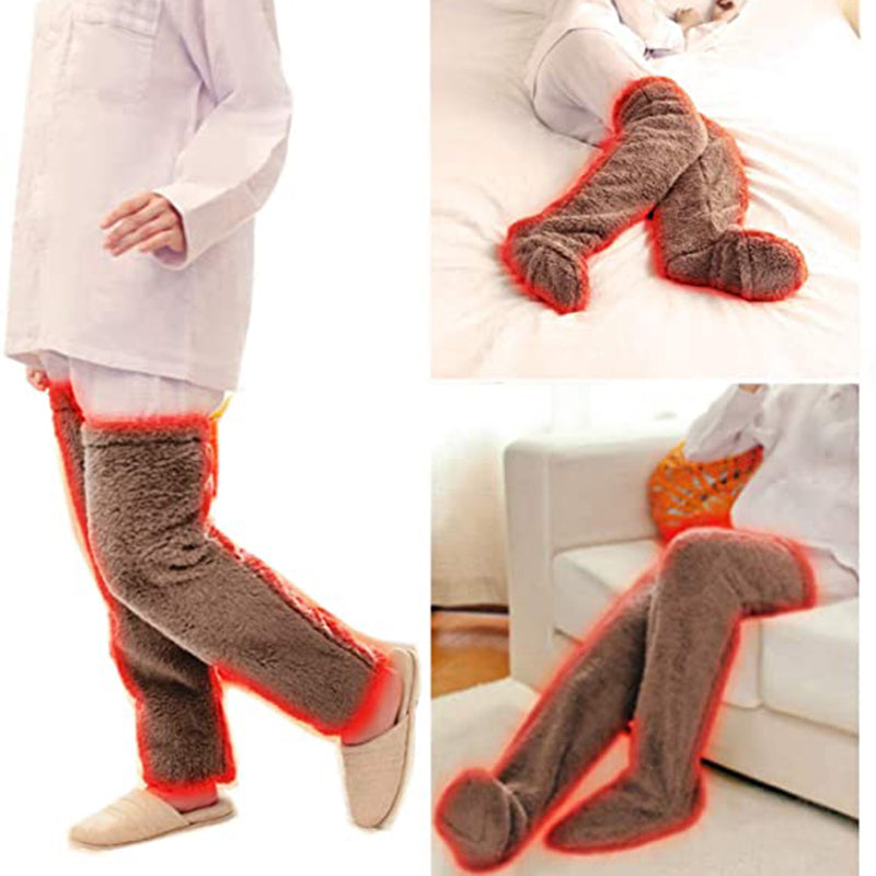 Fuzzy Over-the-Knee Lounge Socks