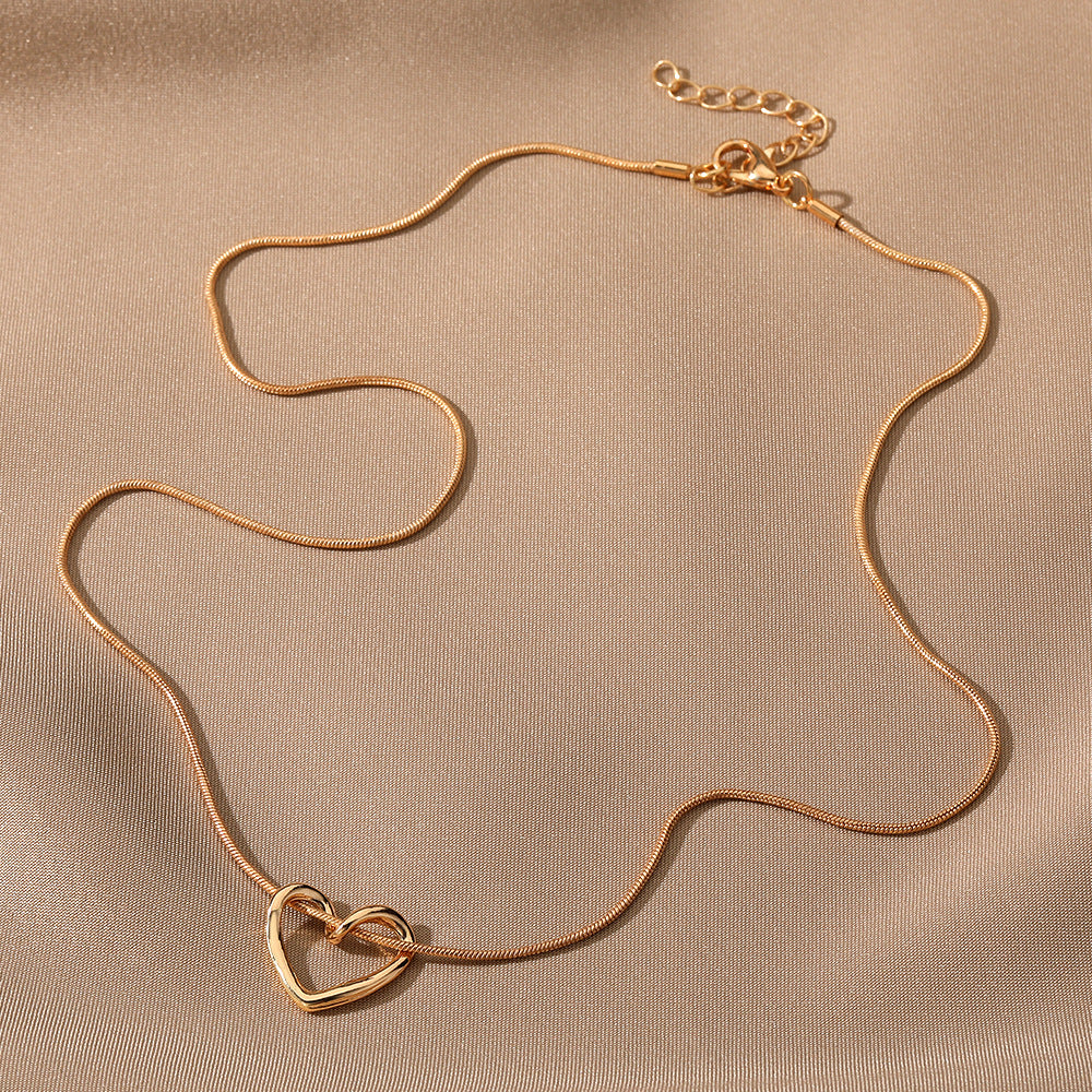 Hollow Heart Pendant Necklace