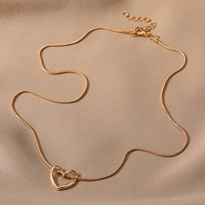 Hollow Heart Pendant Necklace