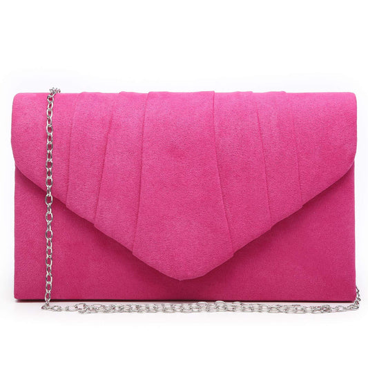 Women's Pleated Evening Clutch Handbag for Weddings and Special Occasions