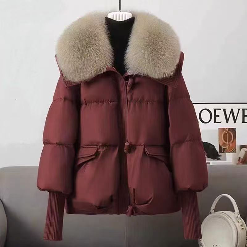 Faux Fur Collar Puffer Jacket