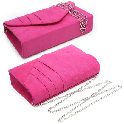 Women's Pleated Evening Clutch Handbag for Weddings and Special Occasions