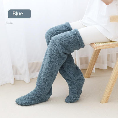 Fuzzy Over-the-Knee Lounge Socks