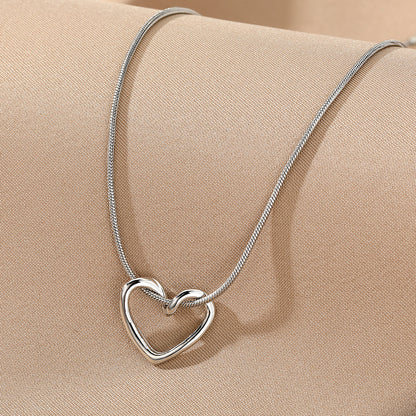 Hollow Heart Pendant Necklace