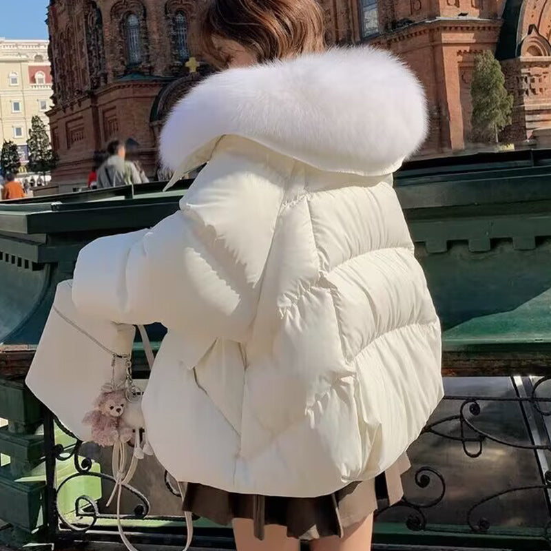Faux Fur Collar Puffer Jacket