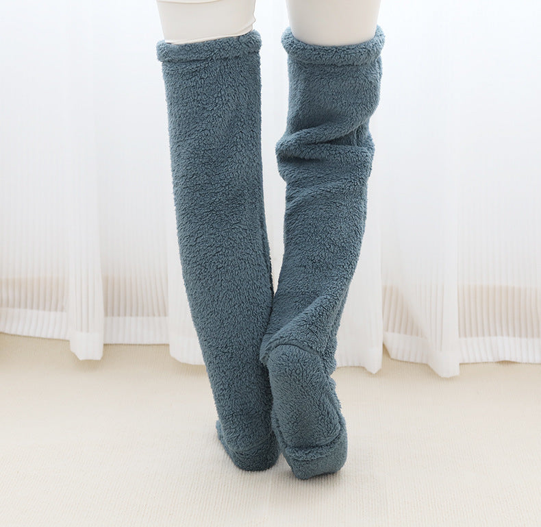 Fuzzy Over-the-Knee Lounge Socks