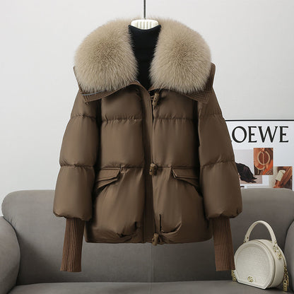 Faux Fur Collar Puffer Jacket