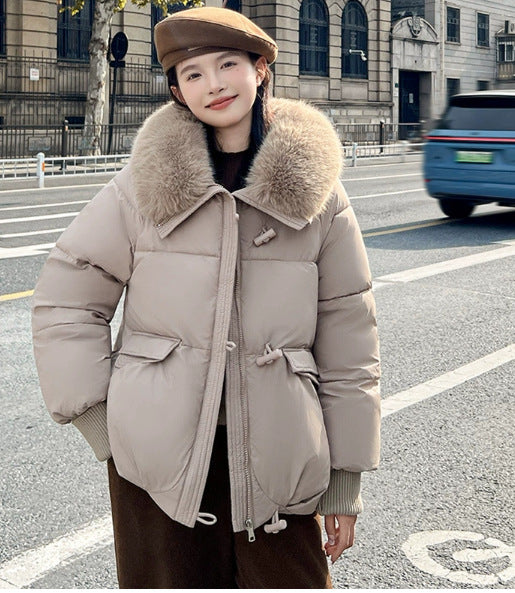 Faux Fur Collar Puffer Jacket