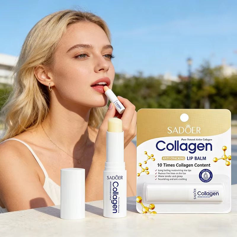 Nourishing Collagen Lip Balm - Advanced Formula for Superior Moisturization, Brightening, and Repair of Lips